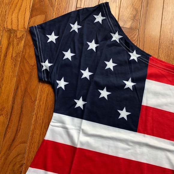ARRIVED! One Shoulder Tank Patriotic Top 🇺🇸 - Picture 3 of 4